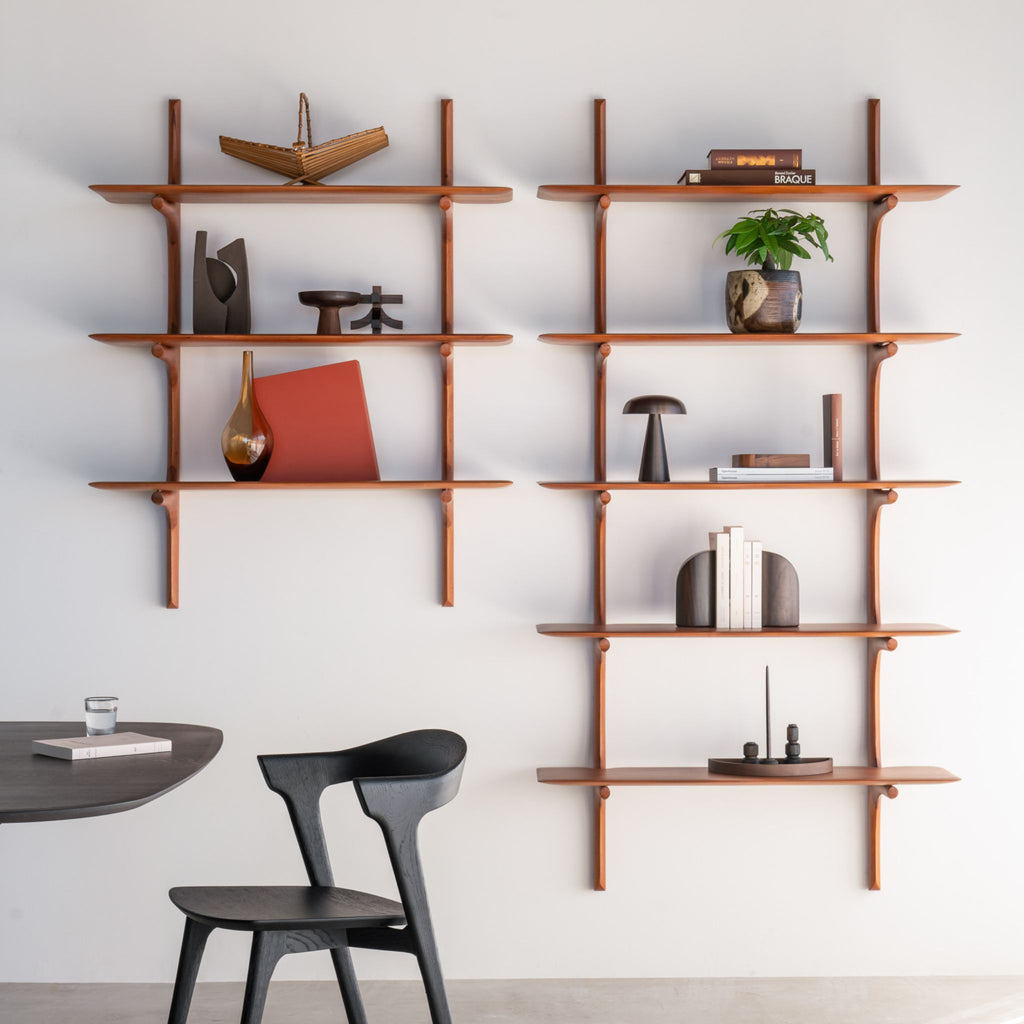 PI 5 Wall Shelf, Mahogany - Sage InteriorsethnicraftDecor