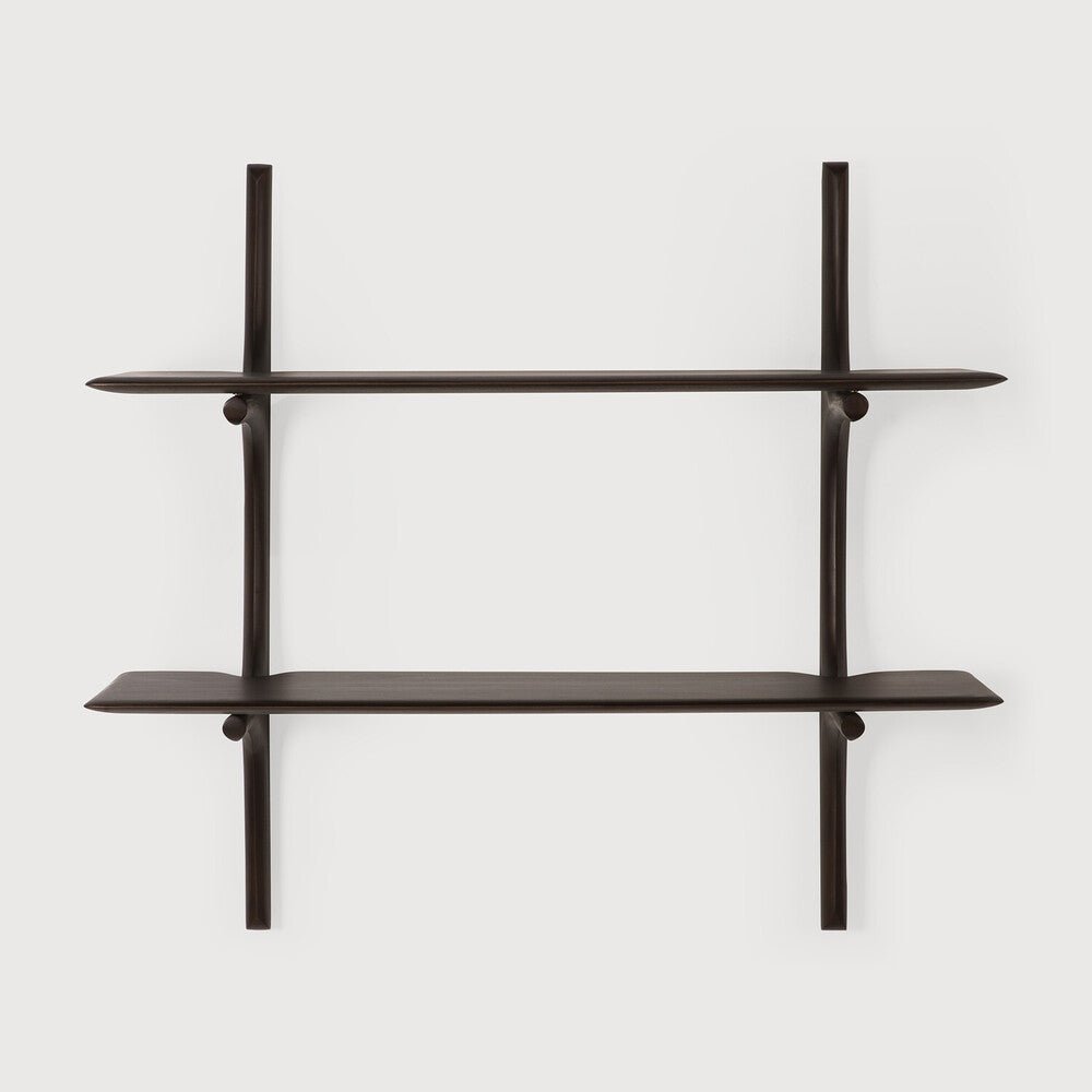 PI wall shelf - Mahogany Dark Brown - Sage InteriorsEthnicraftKitchen