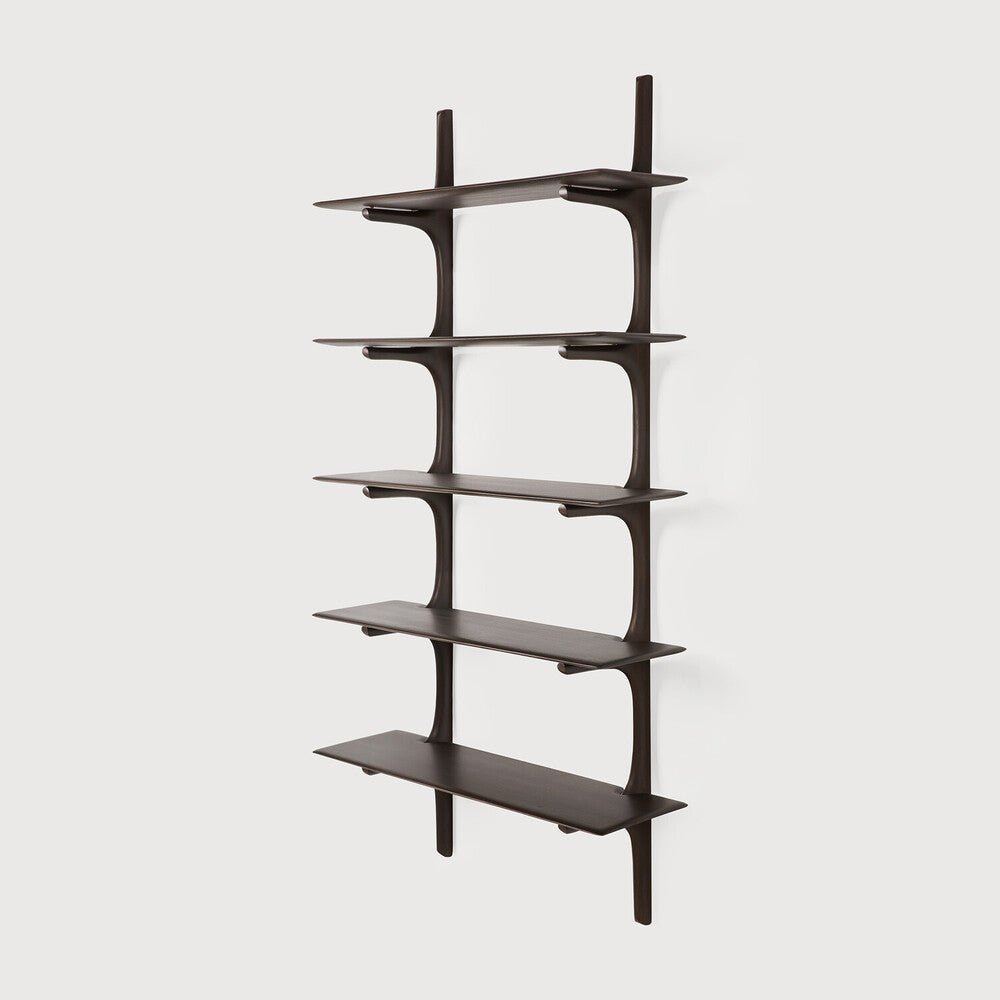 PI wall shelf - Mahogany Dark Brown - Sage InteriorsEthnicraftKitchen