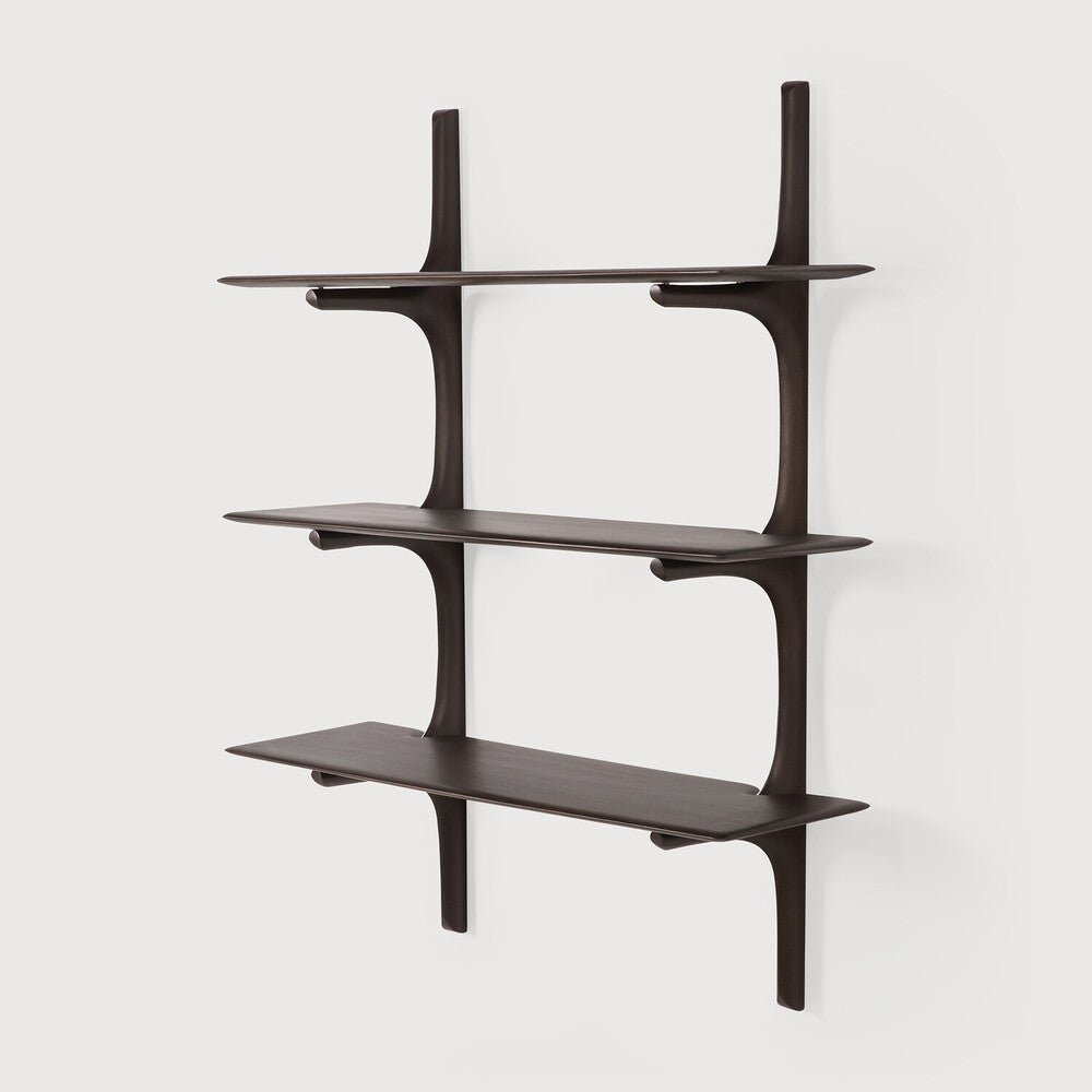 PI wall shelf - Mahogany Dark Brown - Sage InteriorsEthnicraftKitchen