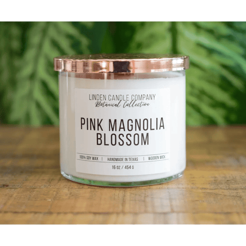 Pink Magnolia Blossom 16 oz Summer Candle - Sage InteriorsLinden Candle Company