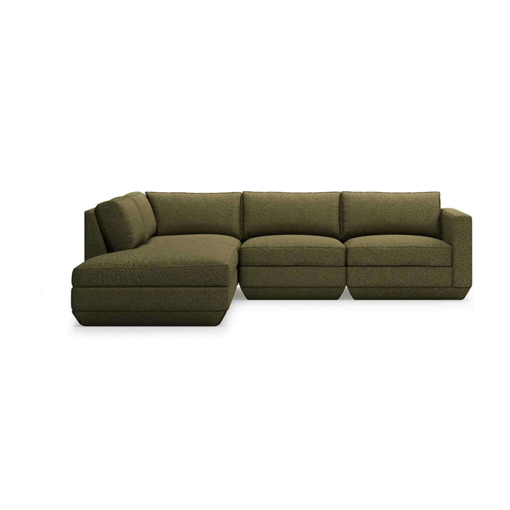 Podium 4PC Lounge Sectional A - Left Facing - Sage InteriorsgusSectional