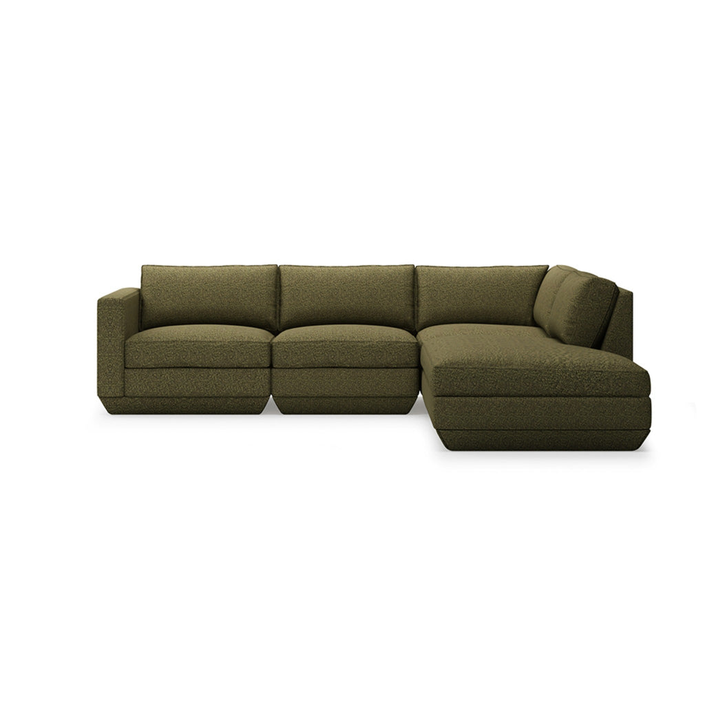 Podium 4PC Lounge Sectional A - Right Facing - Sage InteriorsgusSectional