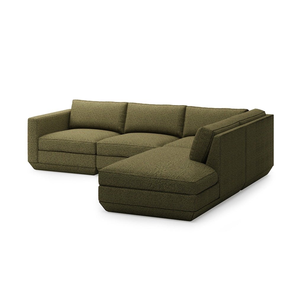 Podium 4PC Lounge Sectional A - Right Facing - Sage InteriorsgusSectional