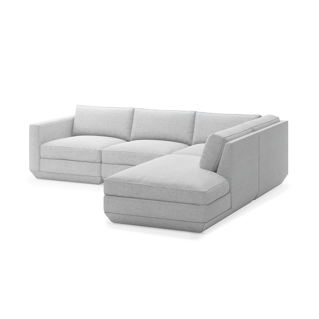 Podium 4PC Lounge Sectional A - Right Facing - Sage InteriorsgusSectional