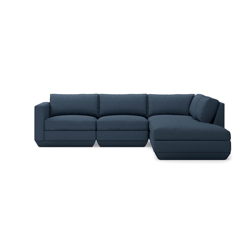 Podium 4PC Lounge Sectional A - Right Facing - Sage InteriorsgusSectional