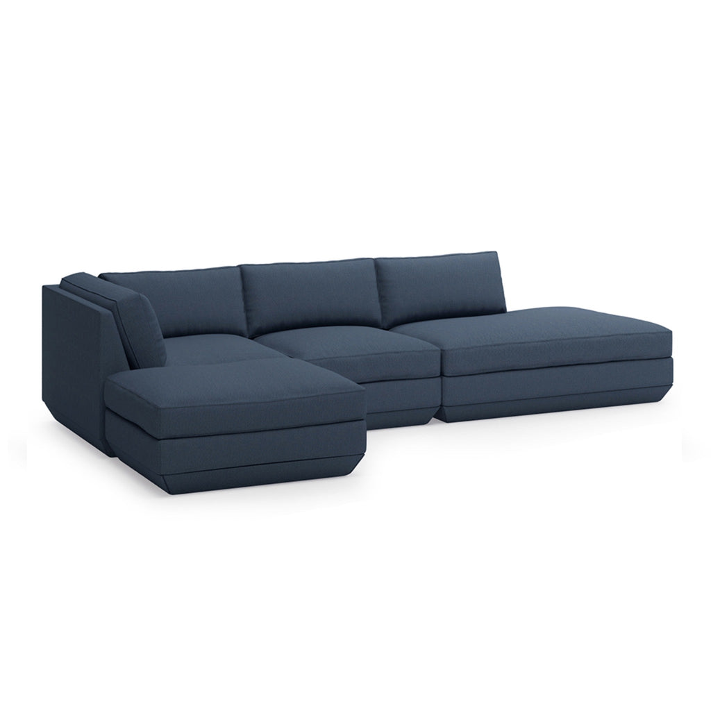 Podium 4PC Lounge Sectional B - Left Facing - Sage InteriorsgusSectional