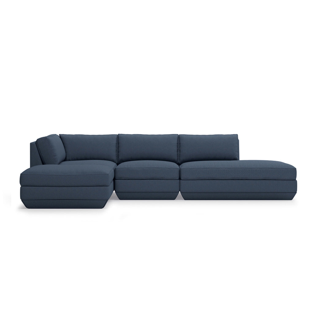 Podium 4PC Lounge Sectional B - Left Facing - Sage InteriorsgusSectional