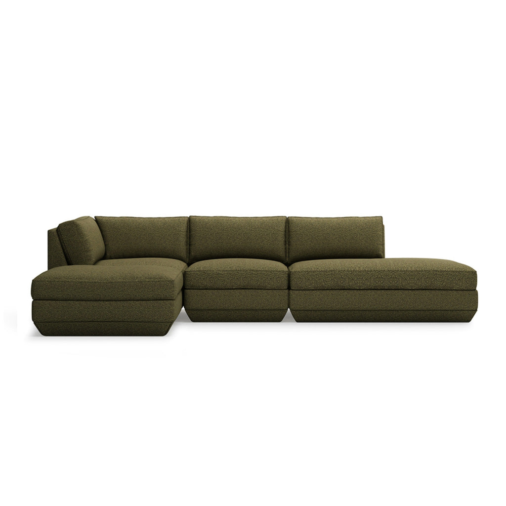 Podium 4PC Lounge Sectional B - Left Facing - Sage InteriorsgusSectional