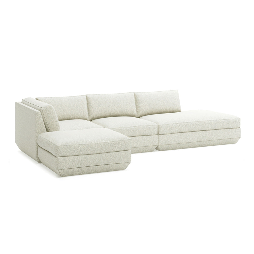 Podium 4PC Lounge Sectional B - Left Facing - Sage InteriorsgusSectional