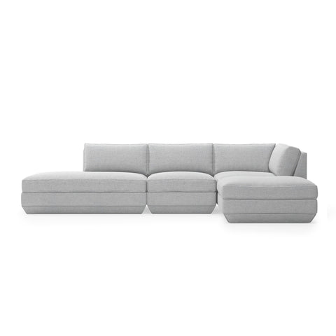 Podium 4PC Lounge Sectional B - Right Facing - Sage InteriorsgusSectional