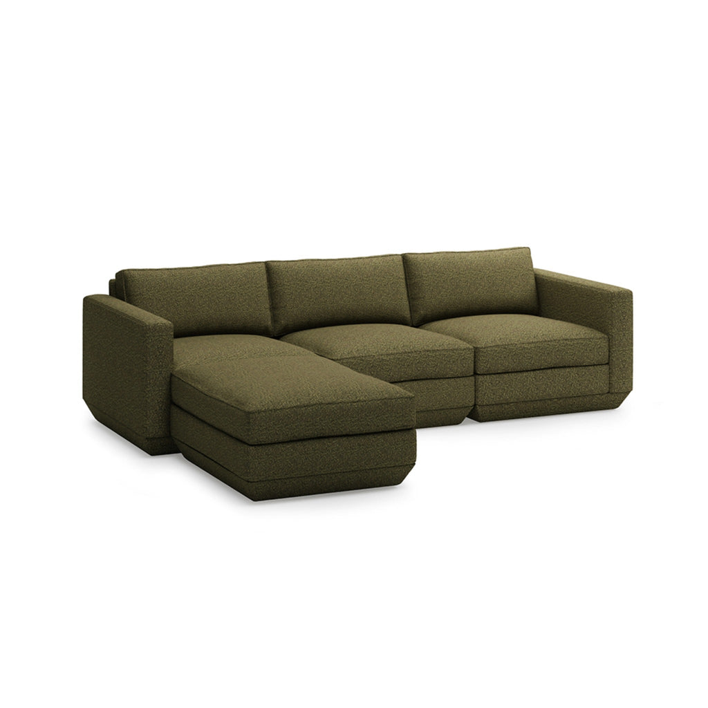 Podium 4PC Sectional - Left Facing - Sage InteriorsgusSectional