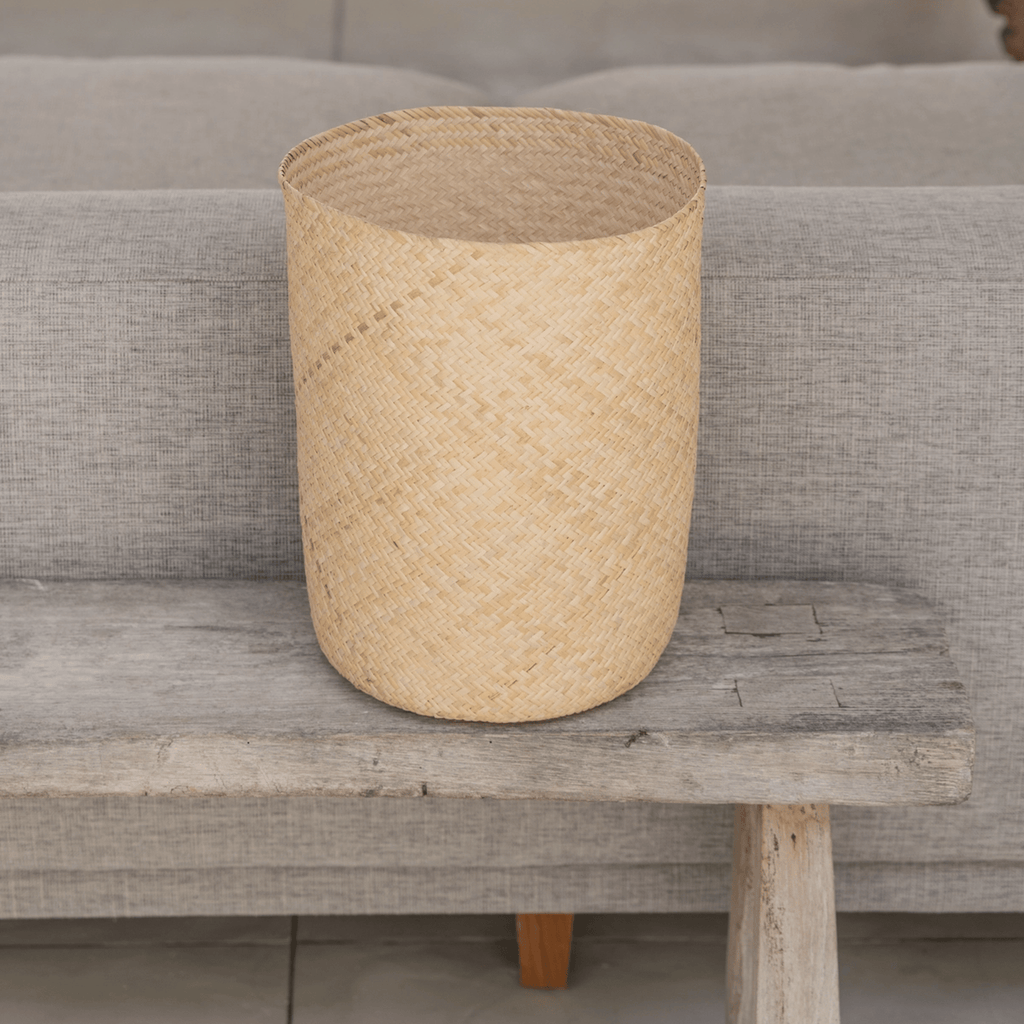 Praya Basket, Natural Borneo Rattan - Sage InteriorsVillage Thrivebasket