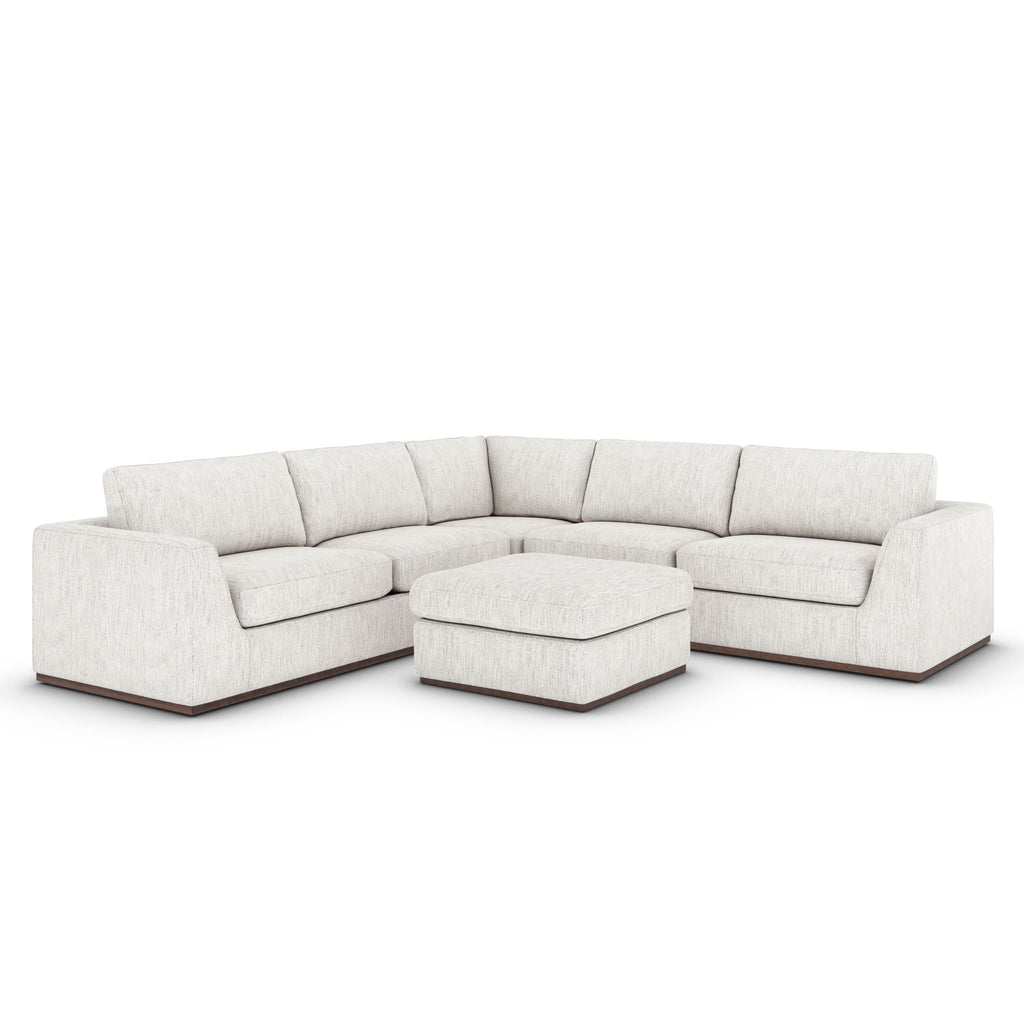 Queen Anne 3 Piece Sectional with Ottoman - Sage InteriorsFHSectional