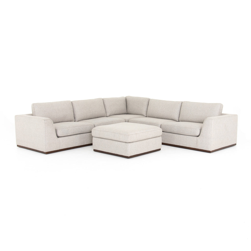 Queen Anne 3 Piece Sectional with Ottoman - Sage InteriorsFHSectional