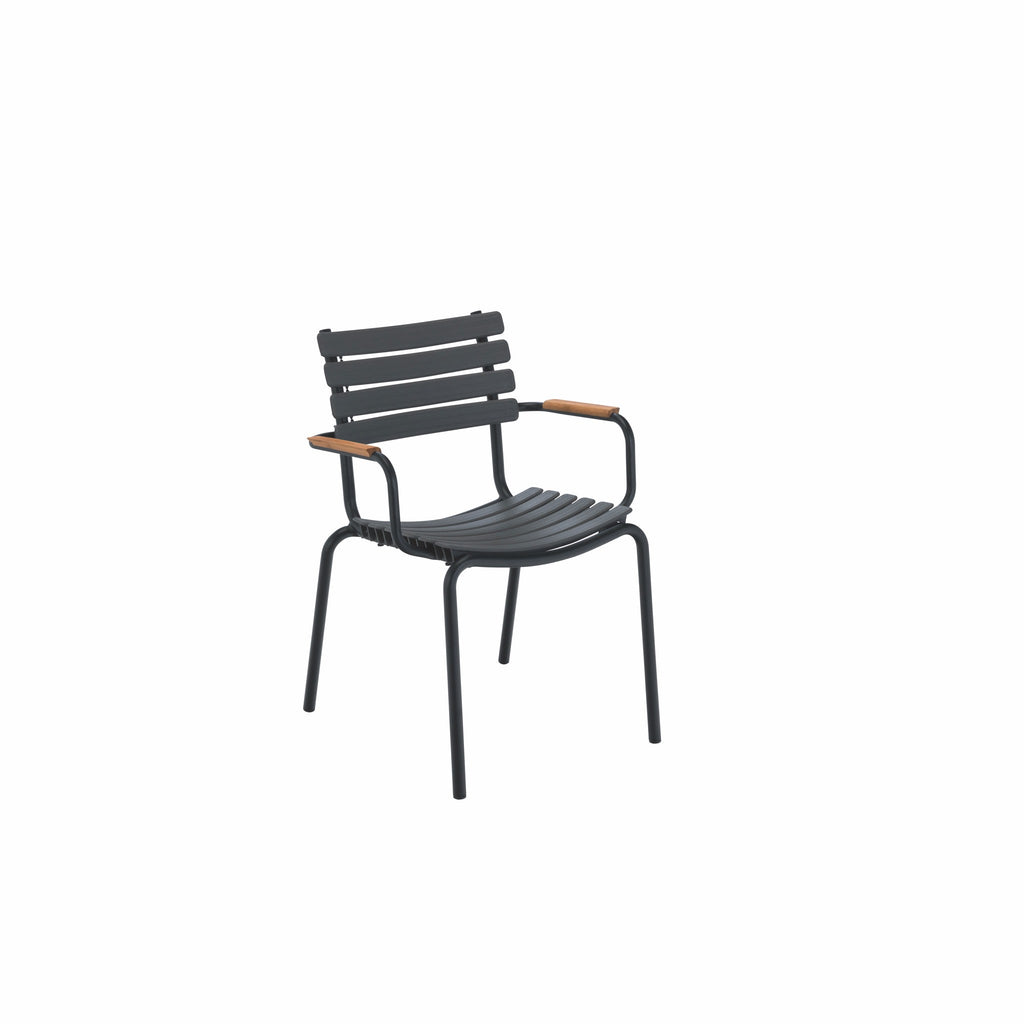 ReCLIPS Dining Chair in Mono Color with Bamboo Armrests - Sage InteriorsHoueChair