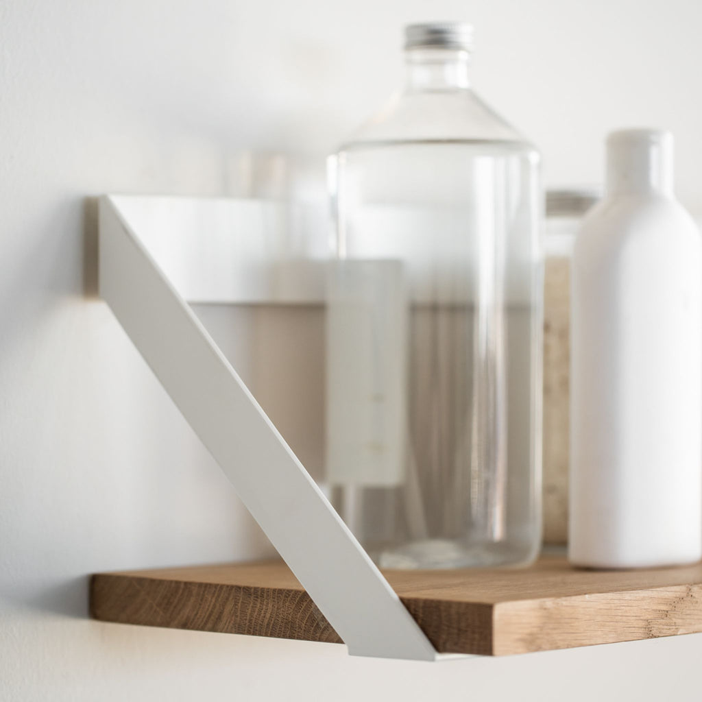 Ribbon Shelf, Oak with White Frame - Sage InteriorsethnicraftDecor