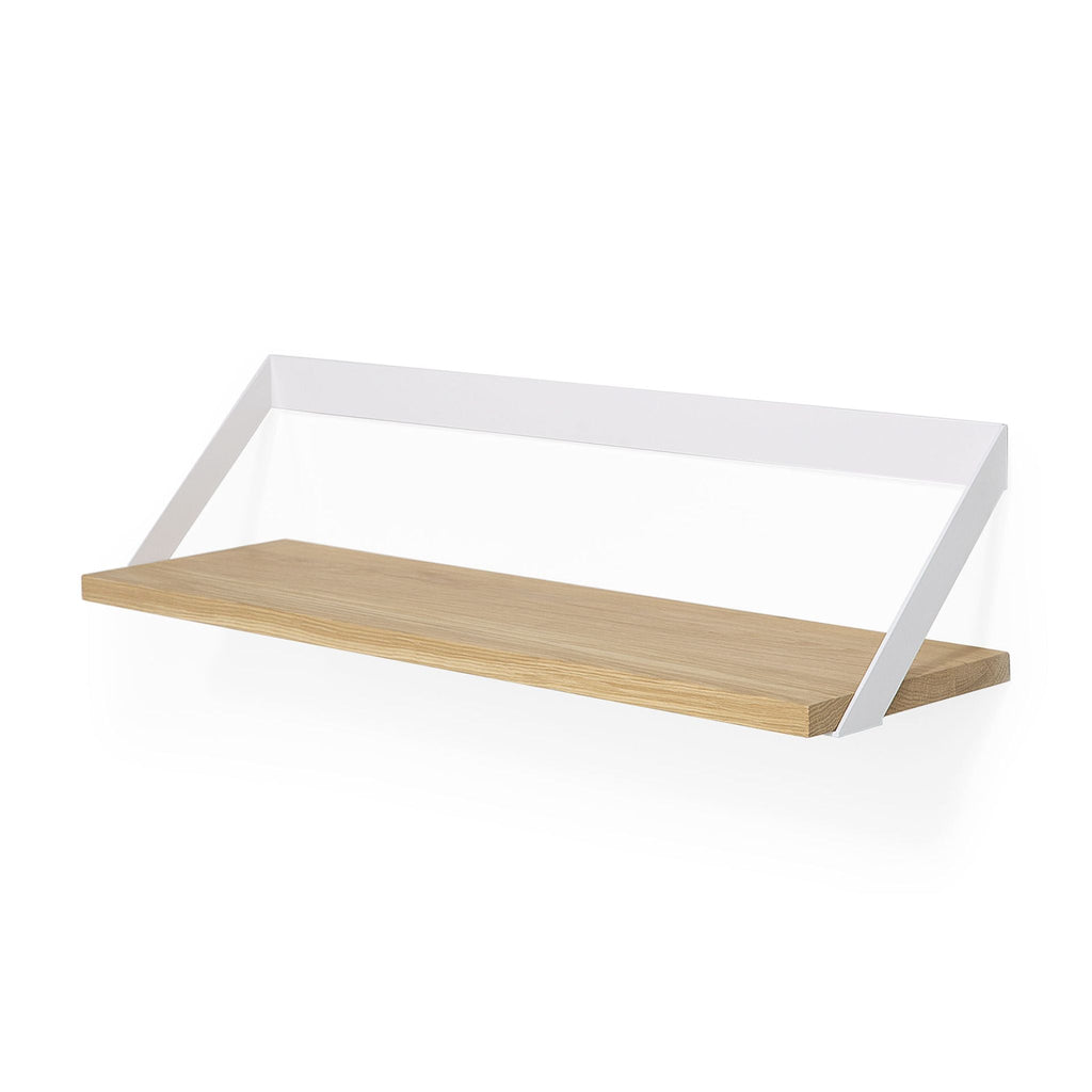 Ribbon Shelf, Oak with White Frame - Sage InteriorsethnicraftDecor