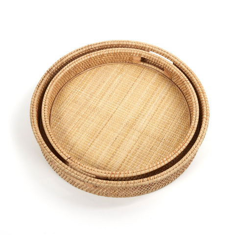 Round Rattan Nesting Tray Set of 2 - Sage InteriorsFH