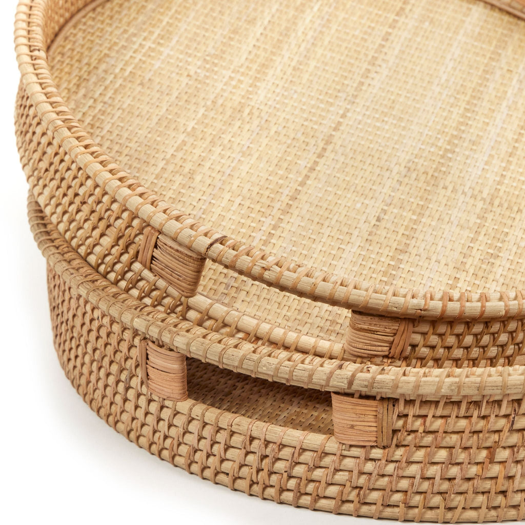 Round Rattan Nesting Tray Set of 2 - Sage InteriorsFH