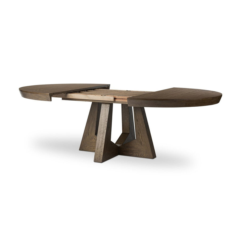 Round To Oval Double Extension Dining Table - Sage InteriorsFour Handstable