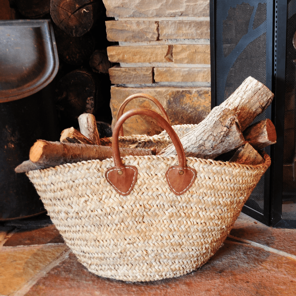 Rustic Storage Basket Tote - Sage InteriorsMedinaDecor