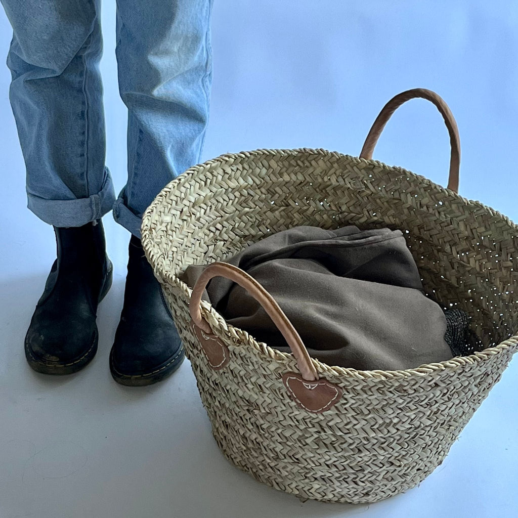 Rustic Storage Basket Tote - Sage InteriorsMedinaDecor