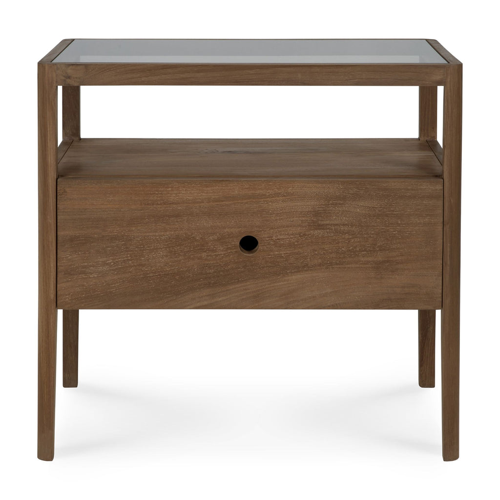 Spindle Bedside Table, Teak