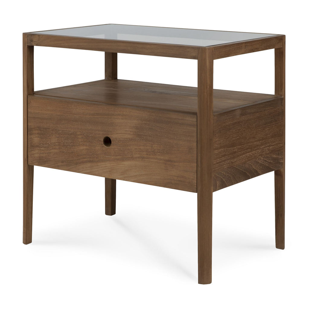 Spindle Bedside Table, Teak