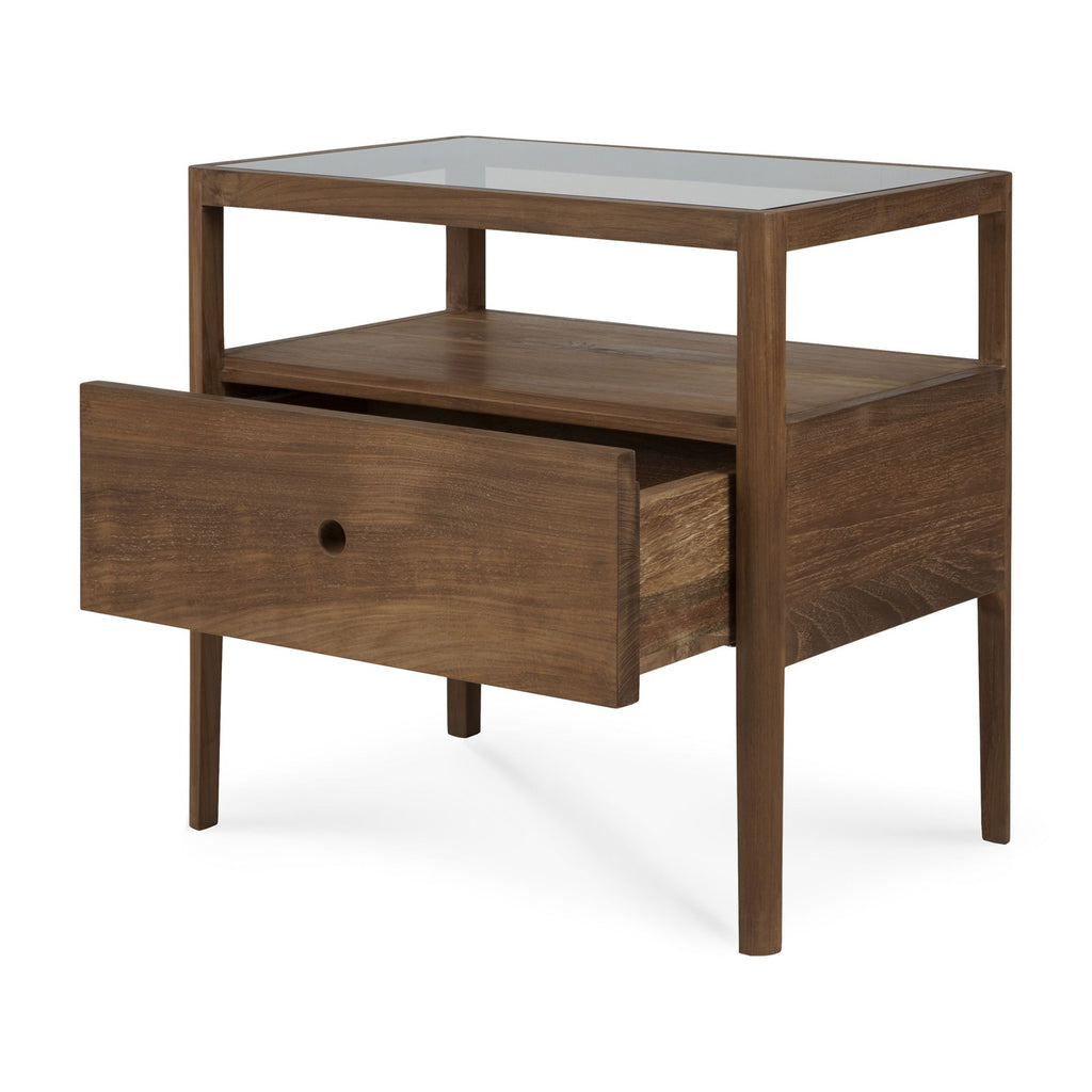 Spindle Bedside Table, Teak