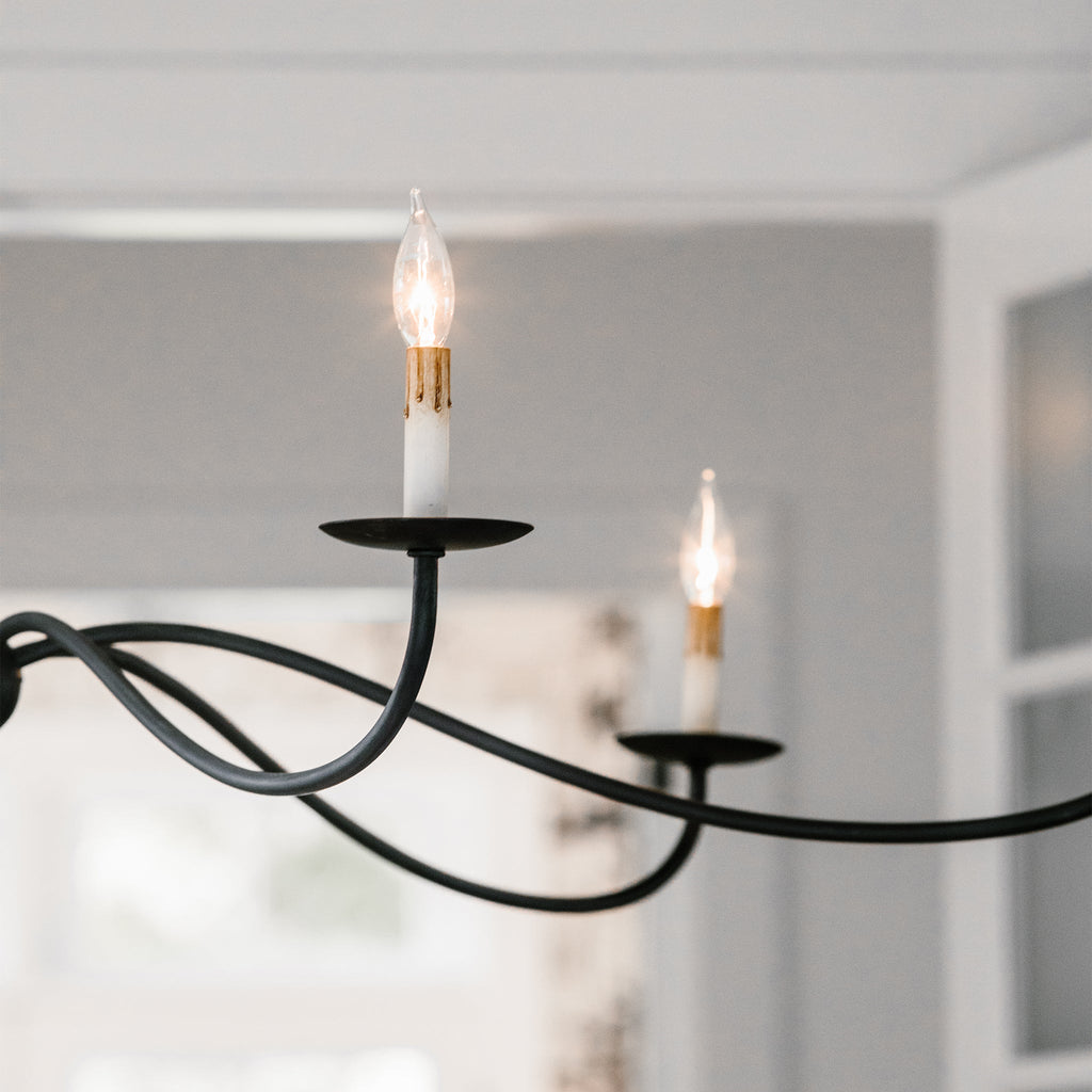 Saxon Black Chandelier - Sage InteriorsCurrey and CompanyChandelier