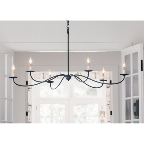 Saxon Black Chandelier - Sage InteriorsCurrey and CompanyChandelier