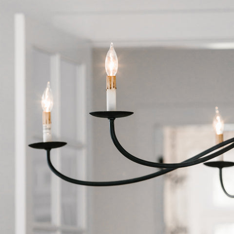 Saxon Black Chandelier - Sage InteriorsCurrey and CompanyChandelier