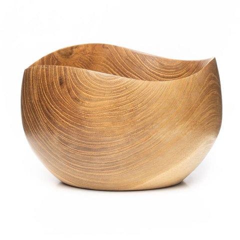 Serving Bowl, Handmade Teak, Flower Teshiozara - Sage InteriorsRainforest BowlsDecor