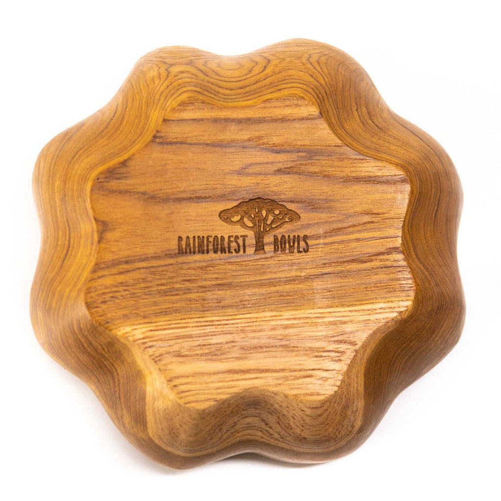 Serving Bowl, Handmade Teak Wood, Squash - Sage InteriorsRainforest BowlsDecor