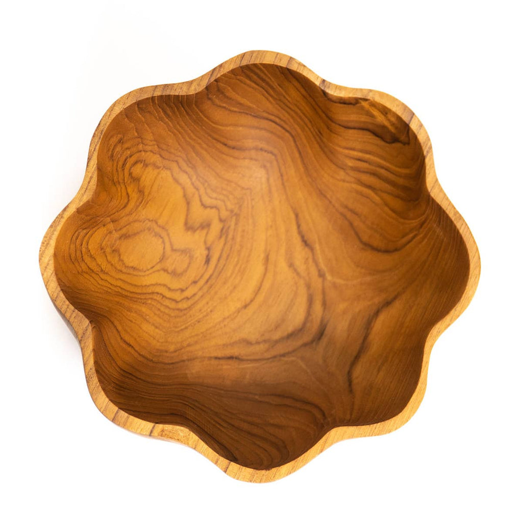 Serving Bowl, Handmade Teak Wood, Squash - Sage InteriorsRainforest BowlsDecor