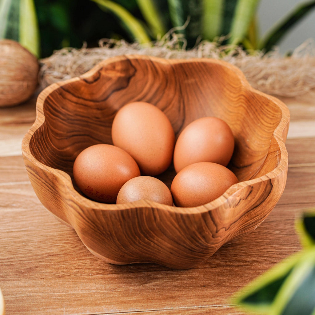 Serving Bowl, Handmade Teak Wood, Squash - Sage InteriorsRainforest BowlsDecor