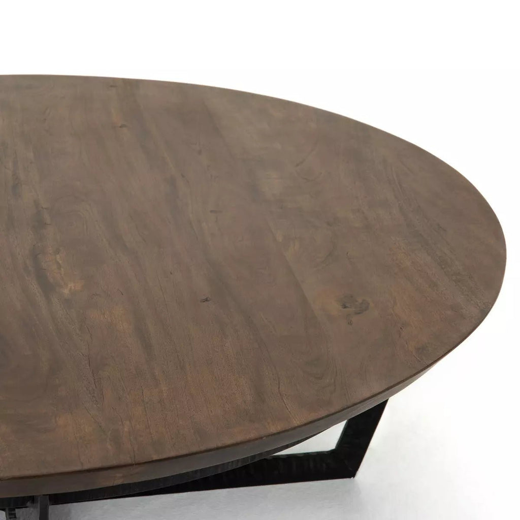 Silas Round Coffee Table, Reclaimed - Sage InteriorsFour Handscoffee table