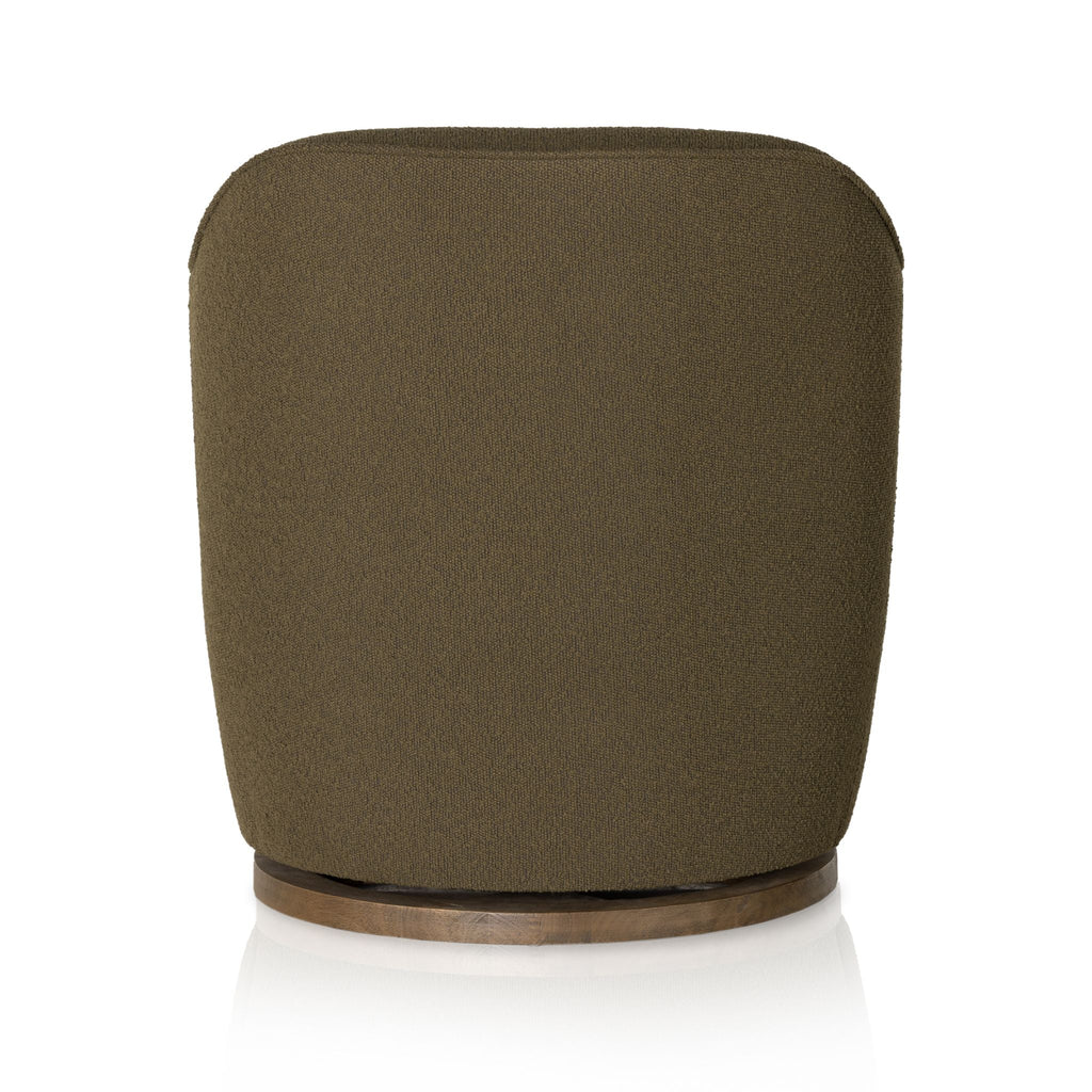 Small Drum Swivel Chair, Fiqa Boucle Olive - Sage InteriorsFHAccent Chair