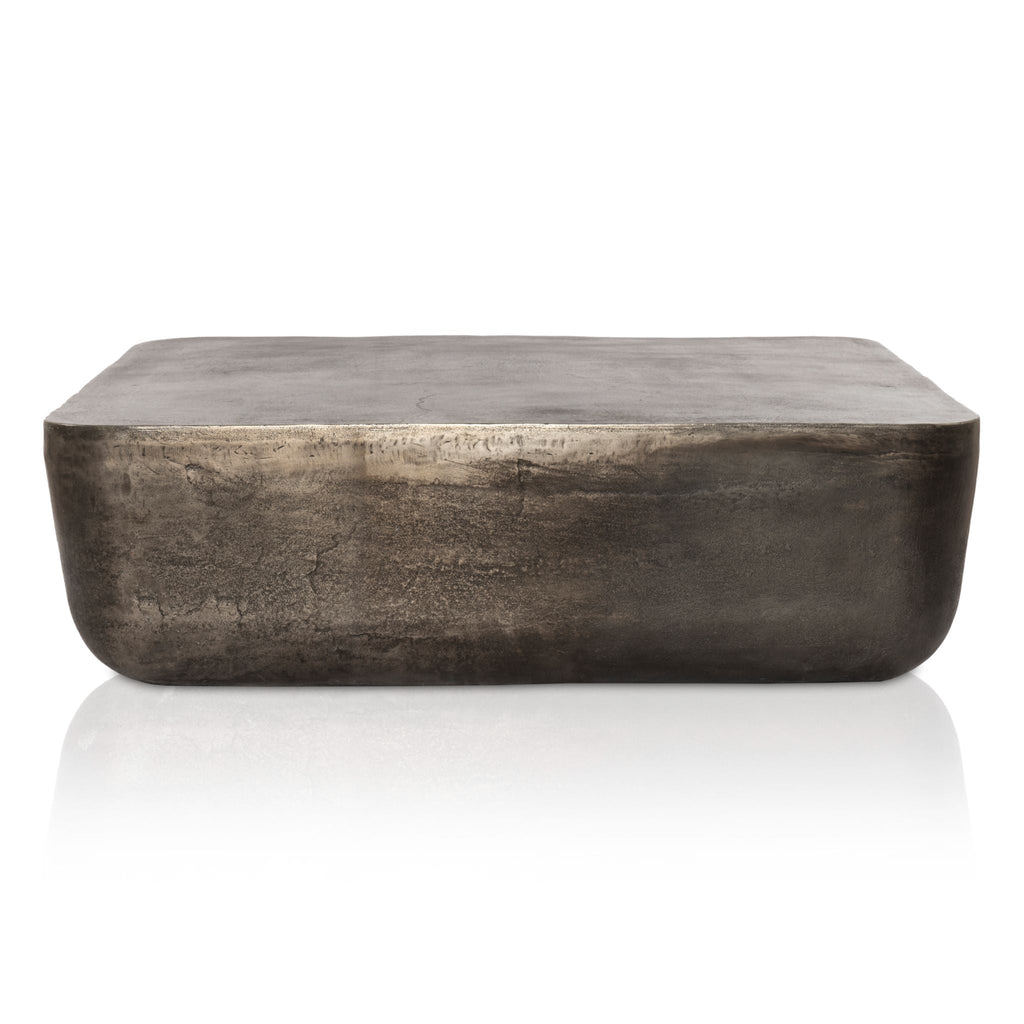 Smoked Aluminum Square Coffee Table, Large - Sage InteriorsFHcoffee table