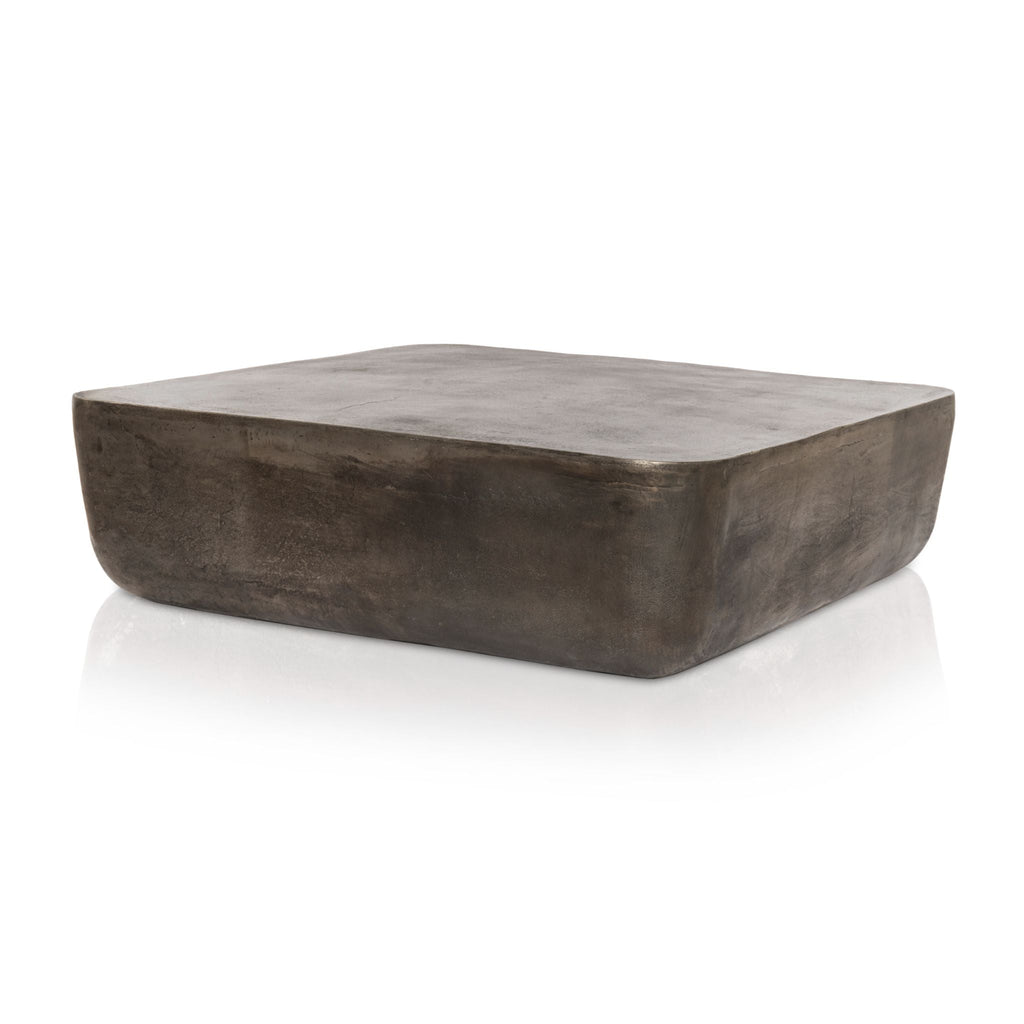 Smoked Aluminum Square Coffee Table, Large - Sage InteriorsFHcoffee table