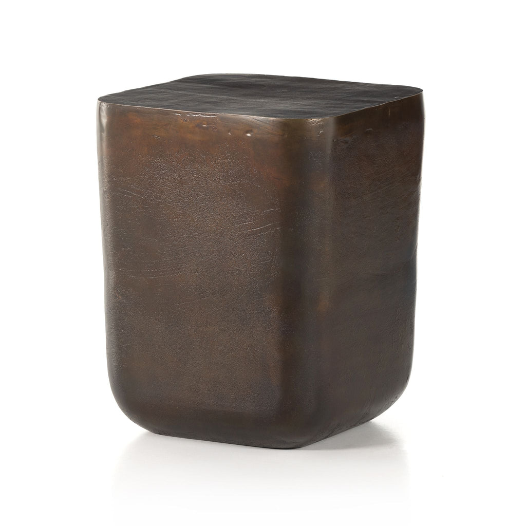 Smoked Aluminum Square Side Table - Sage InteriorsFHcoffee table