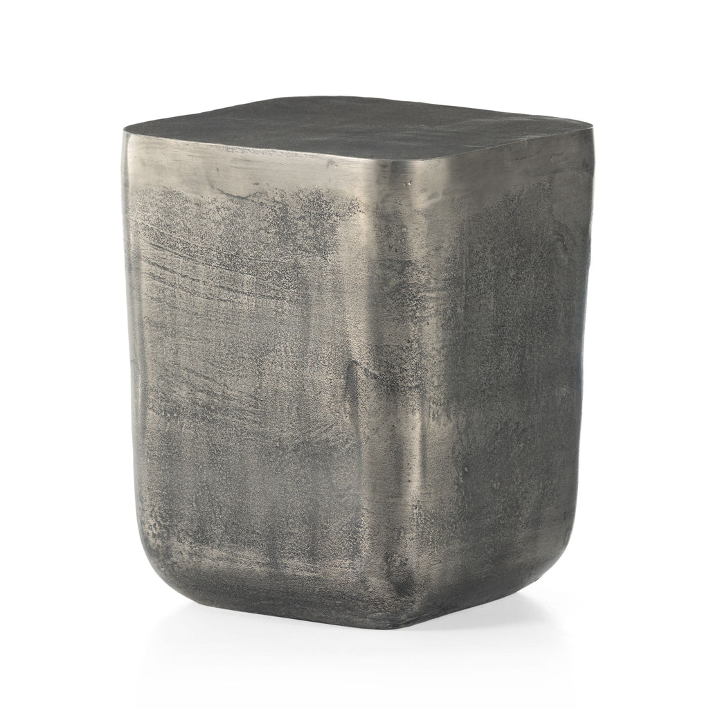 Smoked Aluminum Square Side Table - Sage InteriorsFHcoffee table