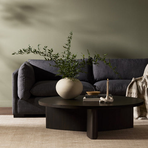 Smoked Black Circular Coffee Table - Sage InteriorsFour Handscoffee table