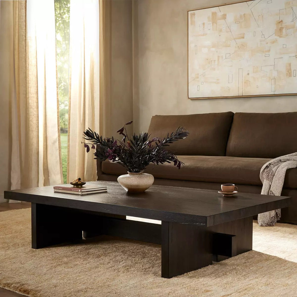 Smoked Black Oak Isaac Coffee Table - Sage InteriorsFour Handscoffee table