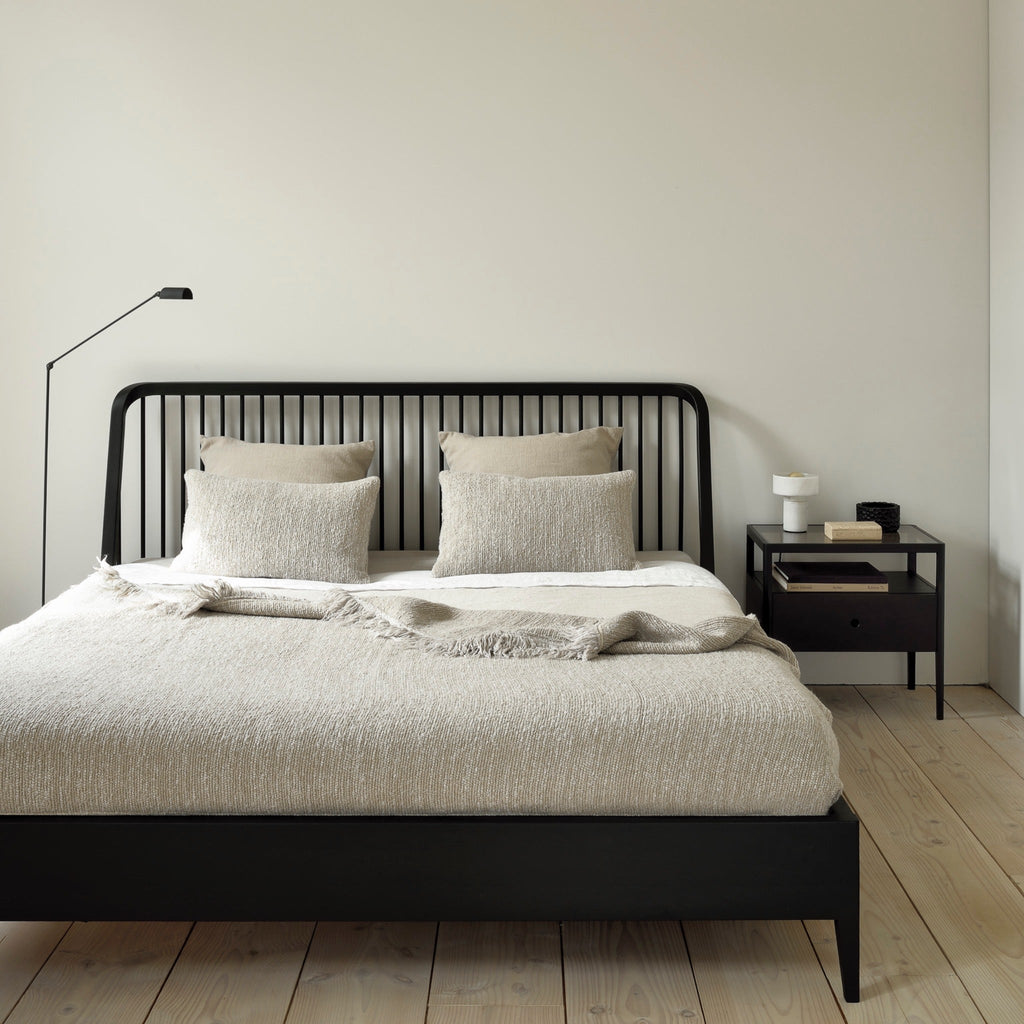 Spindle Bed, Oak Black - Sage Interiorsethnicraft