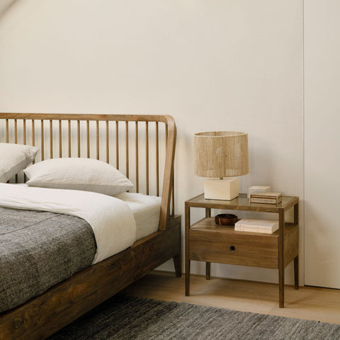 Spindle Bed, Teak - Sage Interiorsethnicraft