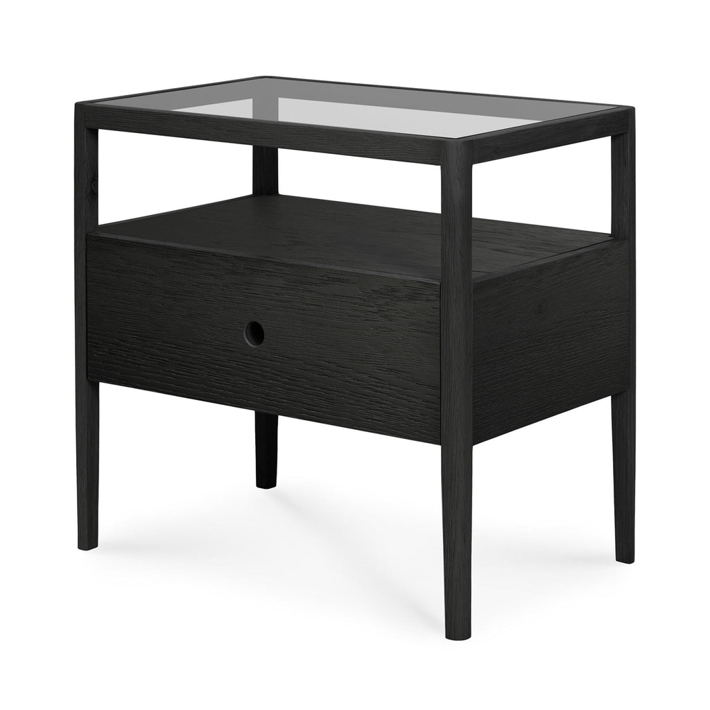 Spindle Bedside Table, Black - Sage InteriorsethnicraftNightstands