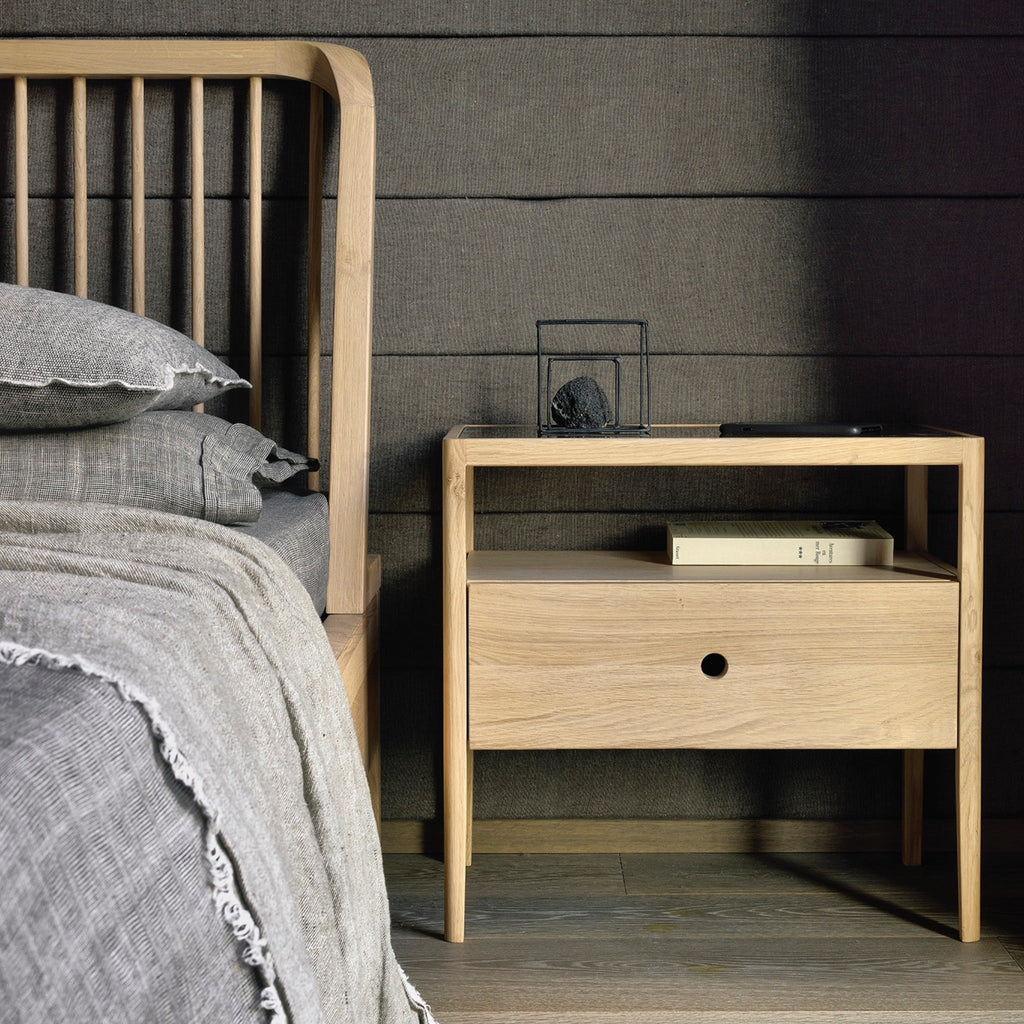 Spindle Bedside Table - Sage Interiorsethnicraft