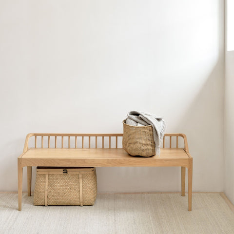 Spindle Bench, Oak - Sage InteriorsethnicraftBenches